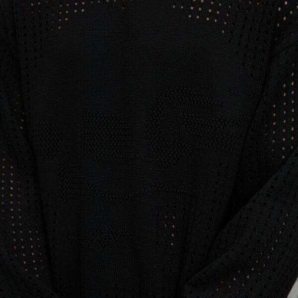Custom Dark Motif Open-Knit Crewneck Sweater - Style 7B9866 - product detail view 7