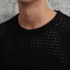 Custom Dark Motif Open-Knit Crewneck Sweater - Style 7B9866 - product detail view 8