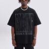 Custom Dark Oversized Tonal Graphic T-Shirt - Style B2D10D