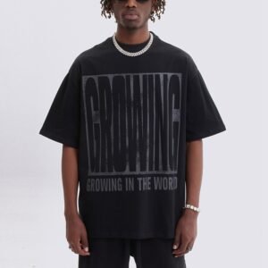 Custom Dark Oversized Tonal Graphic T-Shirt - Style B2D10D
