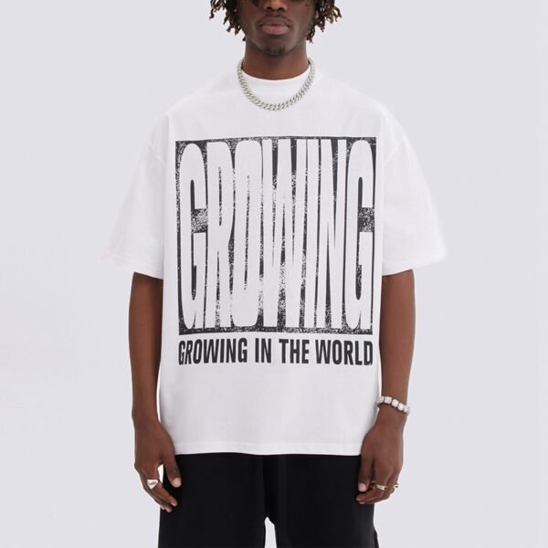 Custom Dark Oversized Tonal Graphic T-Shirt - Style B2D10D - product detail view 2