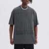 Custom Dark Oversized Tonal Graphic T-Shirt - Style B2D10D - product detail view 4