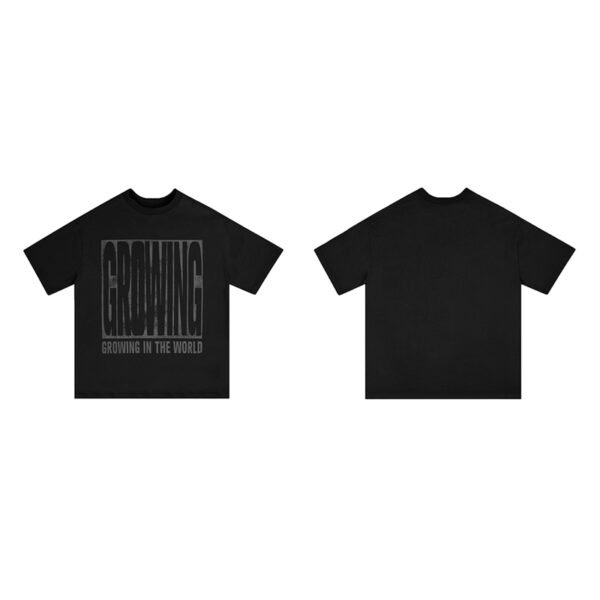 Custom Dark Oversized Tonal Graphic T-Shirt - Style B2D10D - product detail view 5