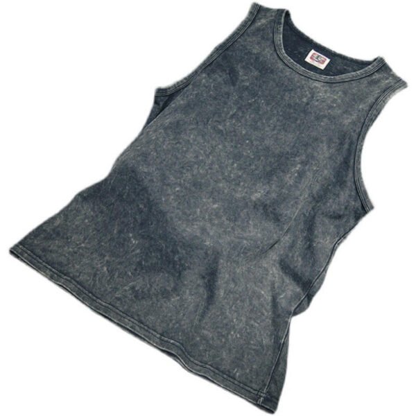 Custom Dark Wash Oversized Sleeveless Tank Top - Style D70324 - product detail view 9 Custom Dark Wash Oversized Sleeveless Tank Top - Style D70324 - product detail view 9