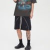 Custom Diagonal-Zip Rivet Utility Shorts CUS2404S230038 - Style 8E09FB - product detail view 3
