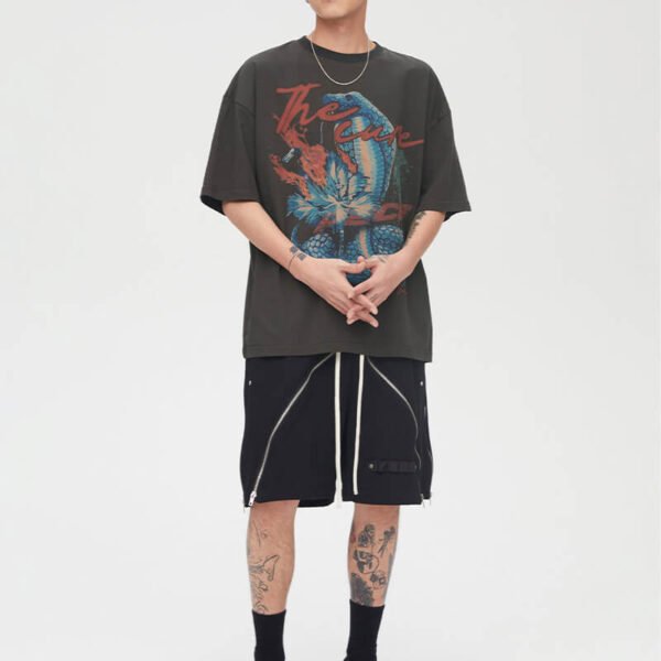 Custom Diagonal-Zip Rivet Utility Shorts CUS2404S230038 - Style 8E09FB - product detail view 9