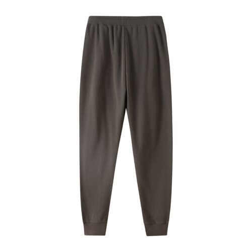 Dark gray diamond waffle knit tapered joggers