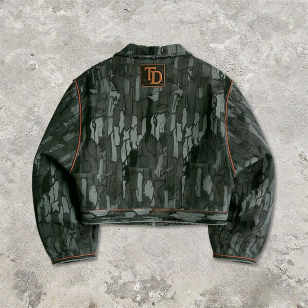 Custom Seam-Aligned Digital Camo Rivet Jacket - Style 90CD01 - product detail view 2 Custom Seam-Aligned Digital Camo Rivet Jacket - Style 90CD01 - product detail view 2