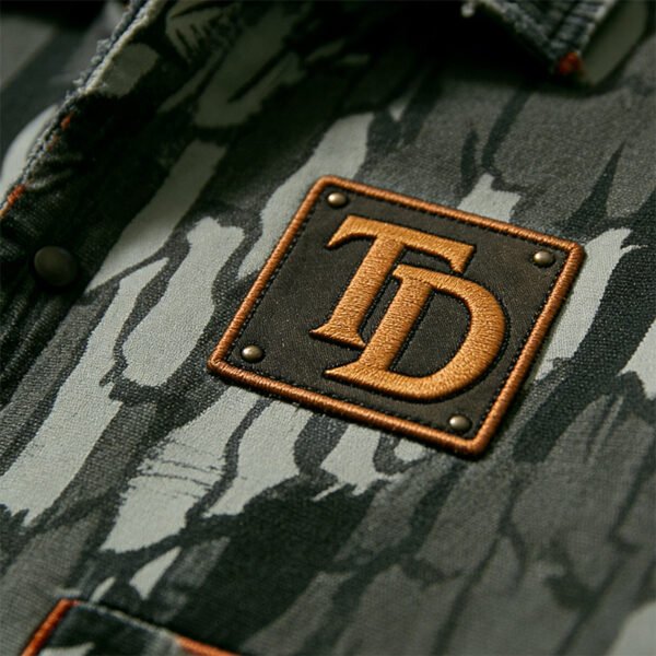 Custom Seam-Aligned Digital Camo Rivet Jacket - Style 90CD01 - product detail view 9 Custom Seam-Aligned Digital Camo Rivet Jacket - Style 90CD01 - product detail view 9