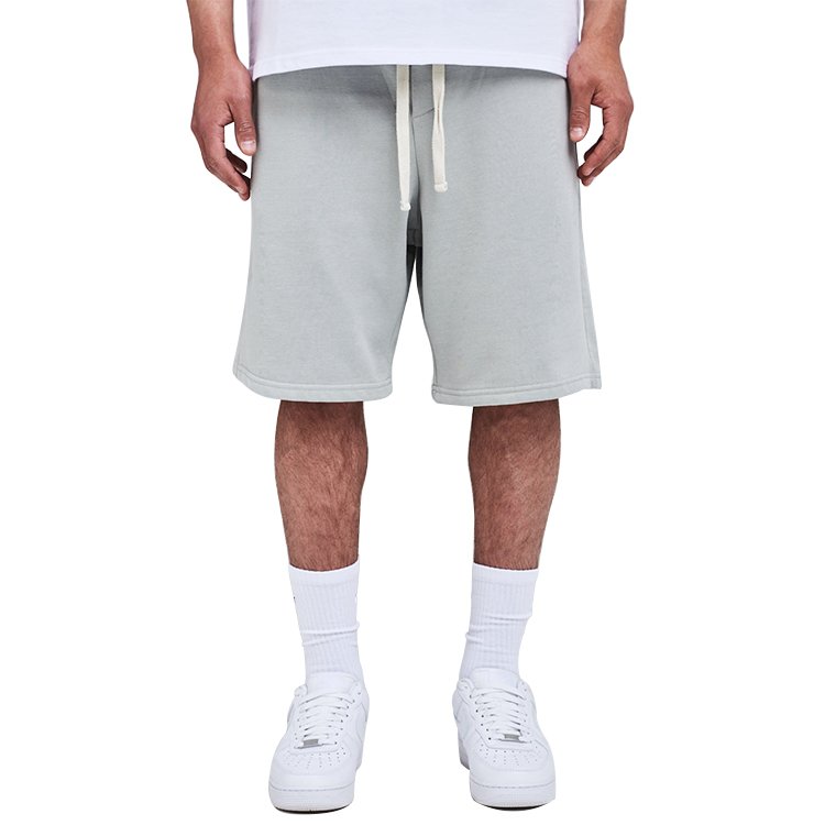 Light grey drawstring bermuda shorts