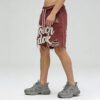 Custom Distressed Applique Graphic Fleece Shorts - Style 118805 - product detail view 9 Custom Distressed Applique Graphic Fleece Shorts - Style 118805 - product detail view 9