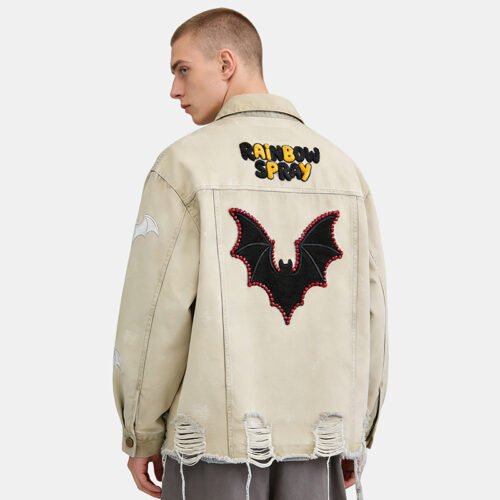 Custom Distressed Applique Workwear Jacket - Style 2BA18C Custom Distressed Applique Workwear Jacket - Style 2BA18C