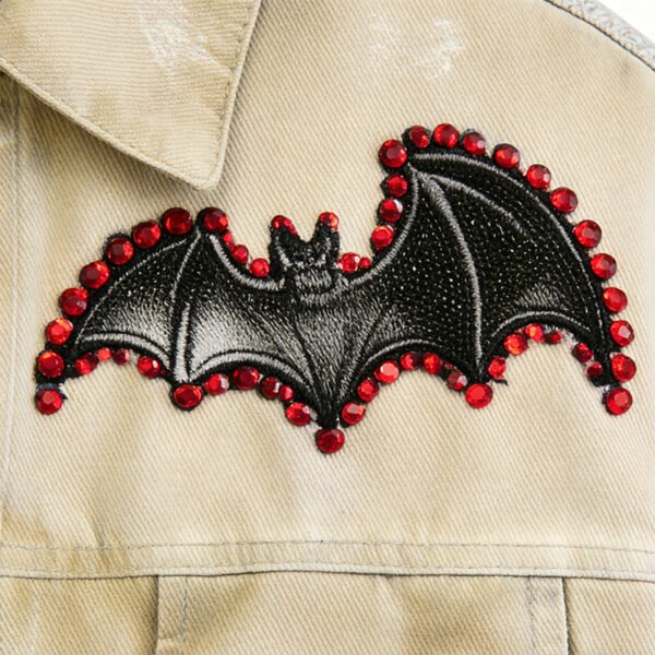 Custom Distressed Applique Workwear Jacket - Style 2BA18C - product detail view 4