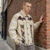 Custom Distressed Applique Workwear Jacket - Style 2BA18C - product detail view 6