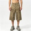 Custom Distressed Applique Cargo Capri Pants | B08A4044765D24C3 - Style B08A40 - product detail view 3