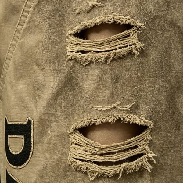 Custom Distressed Applique Cargo Capri Pants | B08A4044765D24C3 - Style B08A40 - product detail view 7