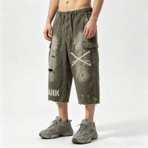 Custom Distressed Utility Cargo Pants 714-05 - Style D5ACF0