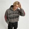 Custom Cropped Washed Graphic Zip Hoodie - Style 11B400 - product detail view 4 Custom Cropped Washed Graphic Zip Hoodie - Style 11B400 - product detail view 4