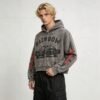 Custom Cropped Washed Graphic Zip Hoodie - Style 11B400 - product detail view 5 Custom Cropped Washed Graphic Zip Hoodie - Style 11B400 - product detail view 5