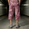 Custom Distressed Spray-Dye Cropped Graphic Pants - Style 4012A7 - product detail view 5