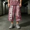 Custom Distressed Spray-Dye Cropped Graphic Pants - Style 4012A7 - product detail view 6