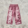 Custom Distressed Spray-Dye Cropped Graphic Pants - Style 4012A7 - product detail view 10
