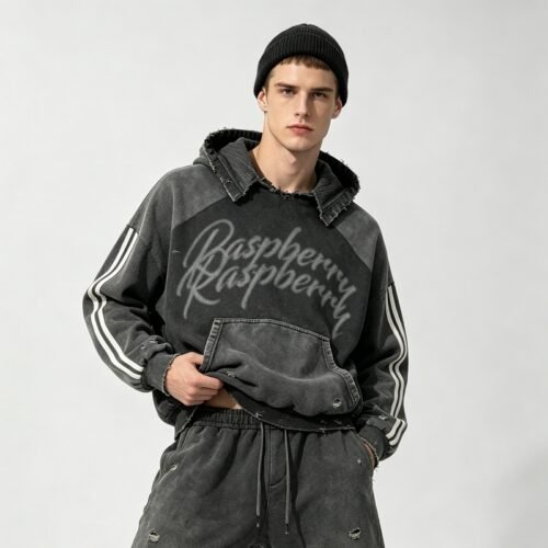 Custom Distressed Cropped Pullover Hoodie | VW-184C - Style 184CBB Custom Distressed Cropped Pullover Hoodie | VW-184C - Style 184CBB