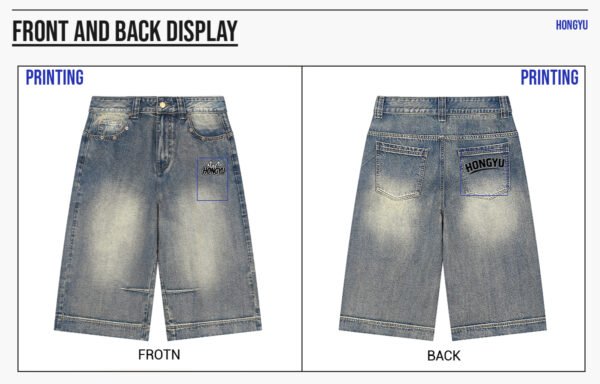 Custom 385G Distressed Cropped Wide-Leg Jeans - Style 1DCE77 - product detail view 10