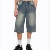 Custom 385G Distressed Cropped Wide-Leg Jeans - Style 1DCE77 - product detail view 12