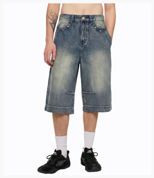Custom 385G Distressed Cropped Wide-Leg Jeans - Style 1DCE77 - product detail view 12