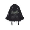 Custom Distressed Embellished Back Graphic Denim Jacket - Style 246745