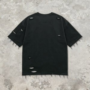 Custom Distressed Frayed Oversized T-Shirt - Style A9335E