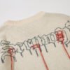 Custom Skeleton Graphic Distressed Knit Sweater 77EE - Style 77EE97 - product detail view 9