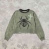 Custom Washed Distressed Graphic Long-Sleeve T-Shirt - Style 751588 - product detail view 2