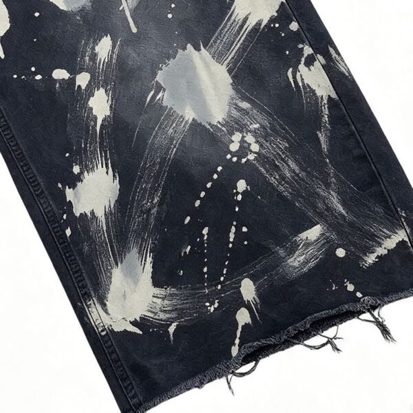 Custom Distressed Graphic Cropped Pants 715-01 - Style AF8552 - product detail view 2 Custom Distressed Graphic Cropped Pants 715-01 - Style AF8552 - product detail view 2