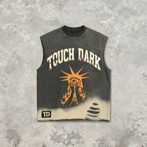 Custom Distressed Graphic Sleeveless Tank Top - Style 4EB1C8