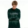 Custom Distressed Green Oversized Pullover Hoodie - Style 288BDD - product detail view 4 Custom Distressed Green Oversized Pullover Hoodie - Style 288BDD - product detail view 4