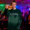 Custom Distressed Green Oversized Pullover Hoodie - Style 288BDD - product detail view 7 Custom Distressed Green Oversized Pullover Hoodie - Style 288BDD - product detail view 7