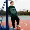 Custom Distressed Green Oversized Pullover Hoodie - Style 288BDD - product detail view 8 Custom Distressed Green Oversized Pullover Hoodie - Style 288BDD - product detail view 8