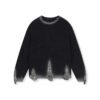 Custom Contrast-Distressed Loose Knit Pullover Sweater - Style 0514EF - product detail view 4 Custom Contrast-Distressed Loose Knit Pullover Sweater - Style 0514EF - product detail view 4