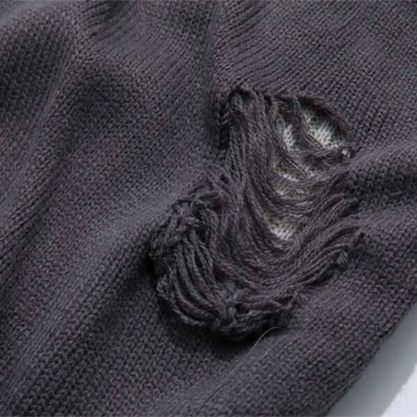 Custom Distressed Oversized Panel-Print Sweater - Style EB74B2 - product detail view 8