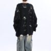 Custom Distressed Oversized Panel-Print Sweater - Style EB74B2 - product detail view 11