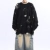 Custom Distressed Oversized Panel-Print Sweater - Style EB74B2 - product detail view 12