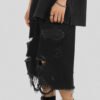 Custom Washed Distressed Panel Streetwear Shorts - Style 02B4FE - product detail view 4