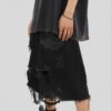 Custom Washed Distressed Panel Streetwear Shorts - Style 02B4FE - product detail view 7