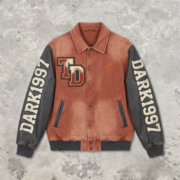 Custom Distressed Panel Varsity Jacket | VW-JK-256 - Style 256C06 - product detail view 2