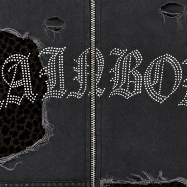 Custom Distressed Panel Zip Hoodie 36189B - Style 36189B - product detail view 2 Custom Distressed Panel Zip Hoodie 36189B - Style 36189B - product detail view 2