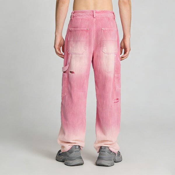 Custom Oversized Distressed Patchwork Pants - Style F6B097 - product detail view 5