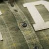 Custom Distressed Plaid Patch Embroidery Shirt - Style 5D7B0A - product detail view 4 Custom Distressed Plaid Patch Embroidery Shirt - Style 5D7B0A - product detail view 4