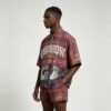Custom Distressed Plaid Graphic Overshirt - Style A03AFB - product detail view 3 Custom Distressed Plaid Graphic Overshirt - Style A03AFB - product detail view 3